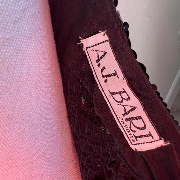 A.J. Bari Vtg Multicolor Colorblock Sequin Tank Dress 4 Festival Cocktail Party - Picture 7 of 10